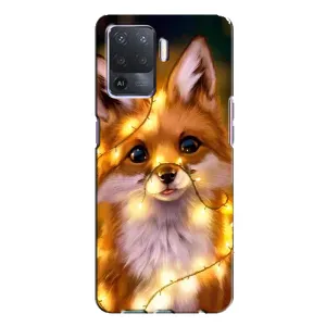 Чехол с Лисичкой для Oppo A94 (Новогодний лисенок)