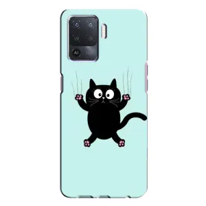 Силиконовый чехол с котиком для Oppo A94 (Падающий кот)