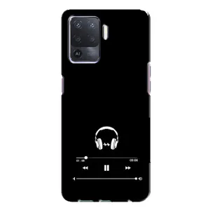 Чехол с картинками на черном фоне для Oppo A94 (Плеер)