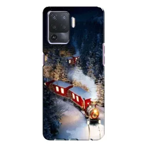 Силиконовый бампер на рождество для Oppo A94 (Поезд)