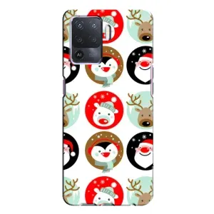 Силиконовый бампер на рождество для Oppo A94 (Рождественский принт)