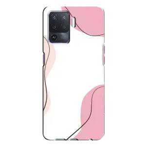 Чохол квітковий дизайн для Oppo A94 (Рожевий фон)