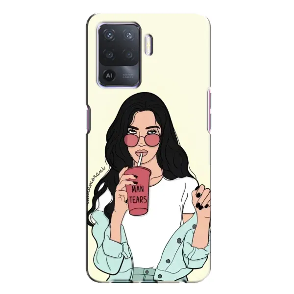 Чехол с рисунком «С напитком» для OPPO A94 Чехол с рисунком «С напитком» для OPPO A94