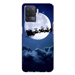 Чехол Санта Клаус для Oppo A94 (Санта - луна)