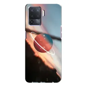 Чехол (ТПУ) с планетами на Oppo A94 (Сатурн)