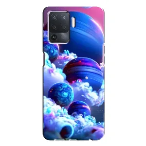 Чехлы КОСМОС для Oppo A94 (Синие планеты)