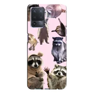Силиконовый Чехол с Енотами на Oppo A94 (Смешные Еноты)