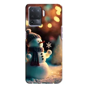 Чехлы на Новый Год Oppo A94 (Снеговик праздничный)