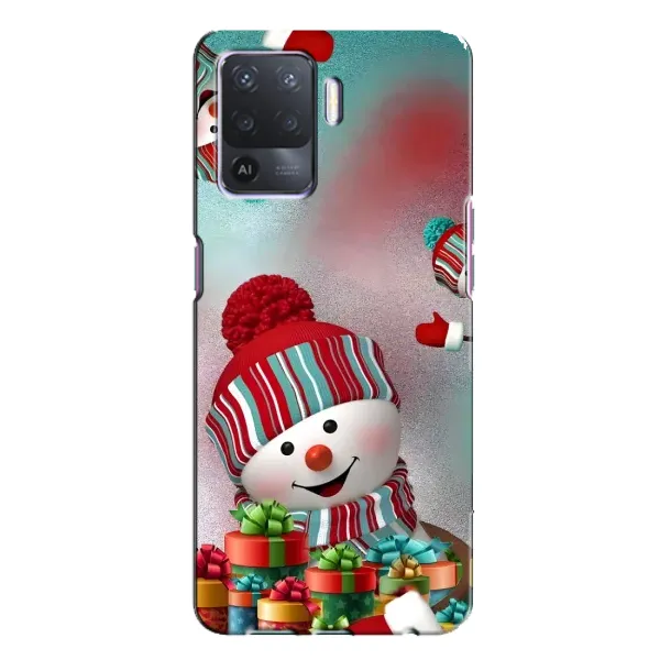 Чехол с рисунком «Снеговик в шапке» для OPPO A94