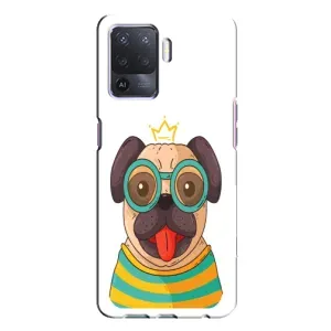 Бампер для Oppo A94 с картинкой "Песики" (Собака Король)