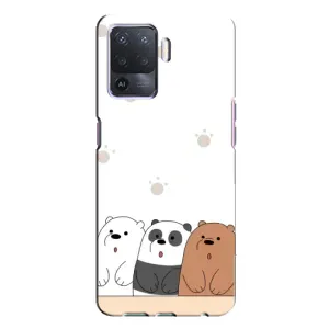 Чехлы с изображением разных животных для Oppo A94 (Удивленные медвеженки)
