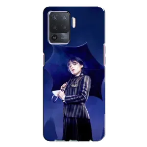Чохол з картинкою Венсдей на Oppo A94 (Венсдей з парасолькою)