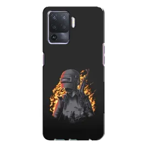 Чохол з картинкою "Герой Pubg" на Oppo A94 (В полум'ї)