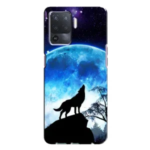 Чехол с Волком на Oppo A94 (Воет на луну)