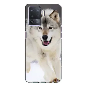 Чехол с Волком на Oppo A94 (Волк на снегу)