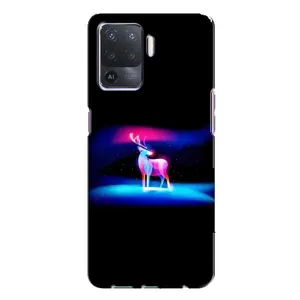 Силиконовый бампер с картинкой животных для Oppo A94 (Яркий олень)