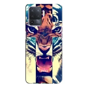 Чехлы с изображением разных животных для Oppo A94 (Яркий Тигр)