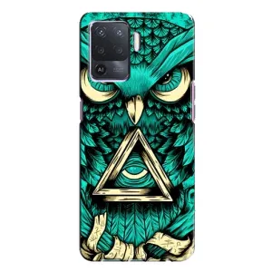 Чехлы с принтом СОВЫ для Oppo A94 (Зеленая сова)
