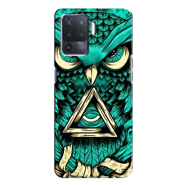 Чехол с рисунком «Зеленая сова» для OPPO A94 Чехол с рисунком «Зеленая сова» для OPPO A94