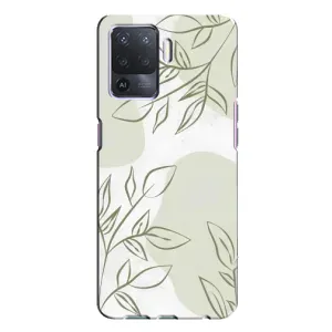 Чохол квітковий дизайн для Oppo A94 (Зелений дизайн)