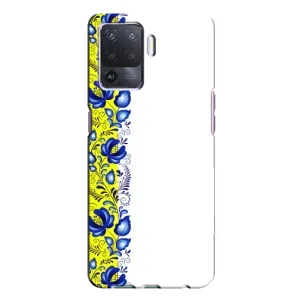 Силиконовый Чехол на Oppo A94 с картинкой Вышиванки (Желто-синяя вышиванка)