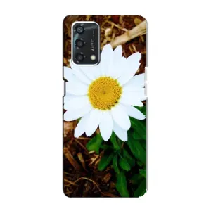 Чехол с ромашками на Oppo A95 (Белая ромашка)