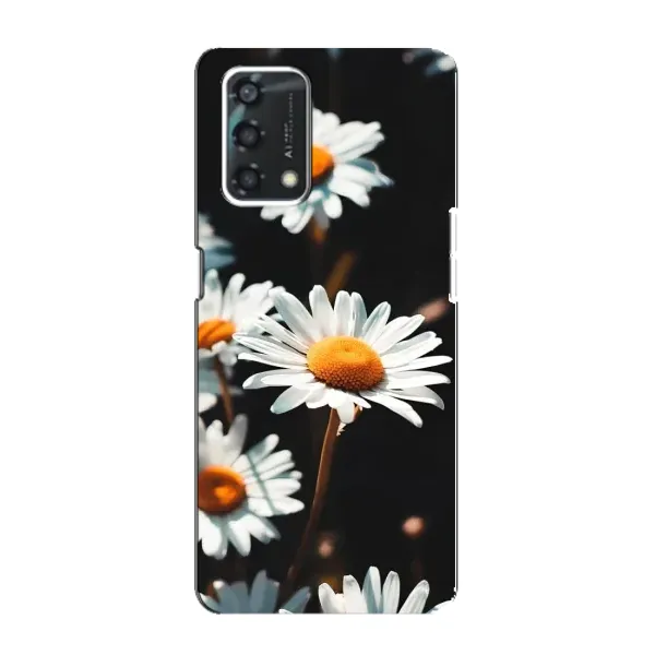 Чехол с рисунком «Белые ромашки» для OPPO A95 Чехол с рисунком «Белые ромашки» для OPPO A95