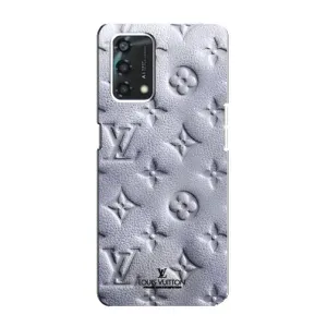 Текстурный Чехол Louis Vuitton для Оппо А95 (Белый ЛВ)