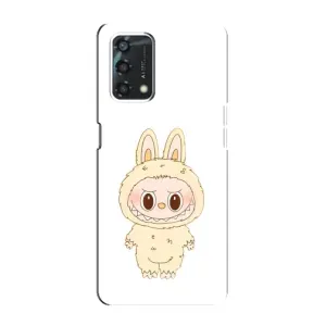 Чехол с принтом Лабубу для Oppo A95 (Бежевый Лабубу)
