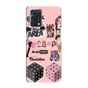 Чехол с рисунком «BLACK PINK коллаж» для OPPO A95