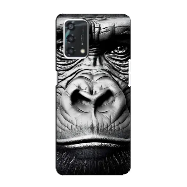 Чехол с рисунком «Черная обезьяна» для OPPO A95 Чехол с рисунком «Черная обезьяна» для OPPO A95