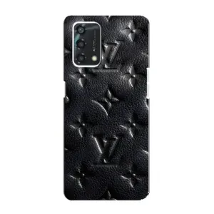 Текстурный Чехол Louis Vuitton для Оппо А95 (Черный ЛВ)