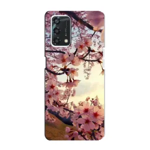 Чехол с принтом САКУРЫ на Oppo A95 (Цветущая сакура)