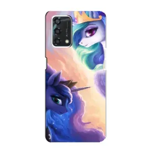 Чехол Unicorn на Oppo A95 (Единорожки на тучках)