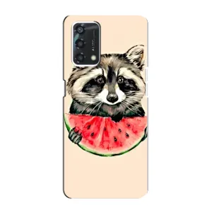 Силиконовый Чехол с Енотами на Oppo A95 (Енот)