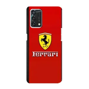 Силиконовый бампер с картинкой машины на Oppo A95 (Ferrari Logo)