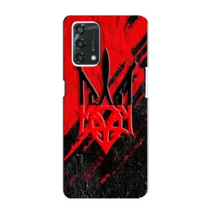 Чехлы УПА (Красно-Чёрный) на Oppo A95 (Герб в цвете УПА)