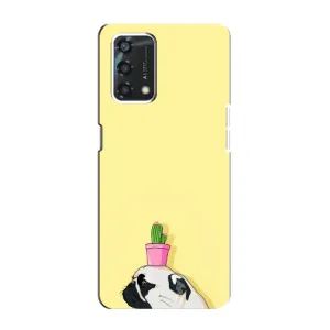 Бампер для Oppo A95 с картинкой "Песики" (Кактус на голове)