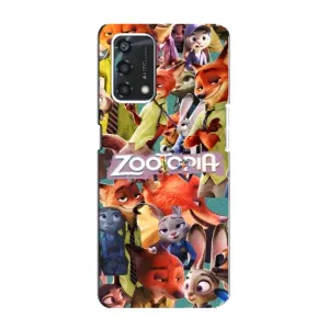 Силіконовий чохол з принтом Зоотрополіс для Oppo A95 (Колаж героїв)