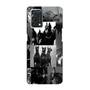 Чехол ДОБЕРМАН для Oppo A95 (Коллаж Доберман)