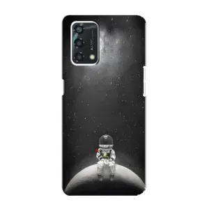 Силиконовый Чехол с принтом "Космонавты" на Oppo A95 (Космонавт романтик)