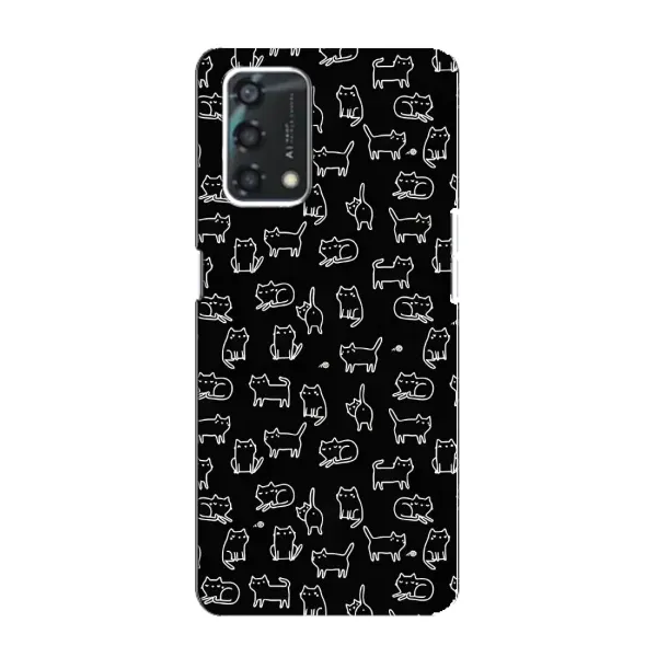 Чехол с рисунком «Котики на черном» для OPPO A95 Чехол с рисунком «Котики на черном» для OPPO A95