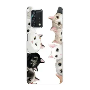 Силиконовый чехол с котиком для Oppo A95 (Коты)