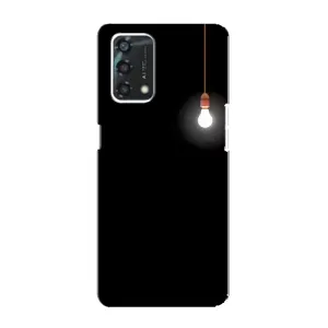 Чохол з картинками на чорному фоні для Oppo A95 (Лампочка)