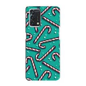 Силиконовый бампер на рождество для Oppo A95 (Леденцы)