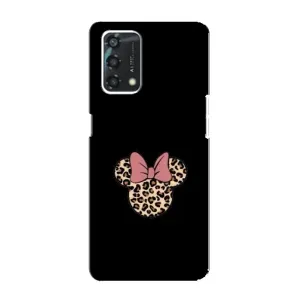 Чехол с леопардовым принтом на Oppo A95 (Леопардовая Минни)