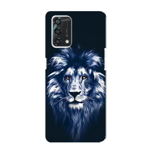 Чехол с рисунком «Лев - синий» для OPPO A95 Чехол с рисунком «Лев - синий» для OPPO A95