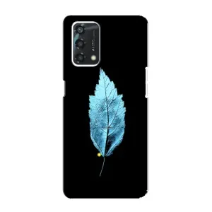 Чохол з картинками на чорному фоні для Oppo A95 (Листя)