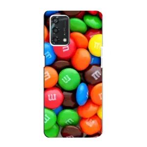 Чохол з зображенням смачної їжі для Oppo A95 (Різнокольорові M&M'S)