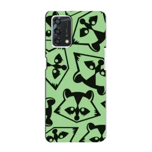 Силиконовый Чехол с Енотами на Oppo A95 (Мордочки Енота)